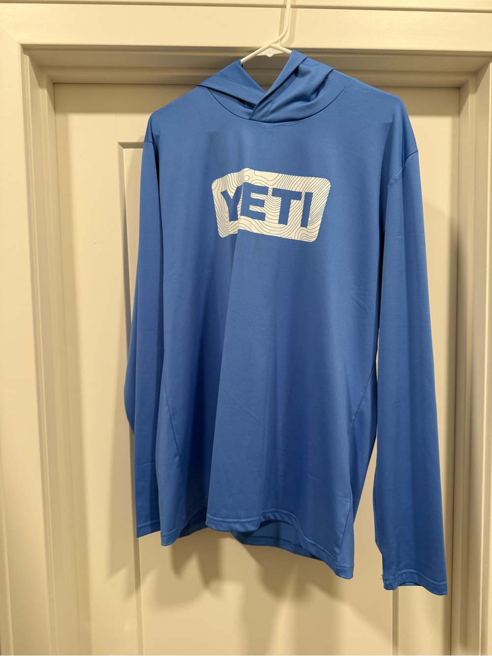 Yeti Men's Blue Logo Crewneck Performance Hoodie